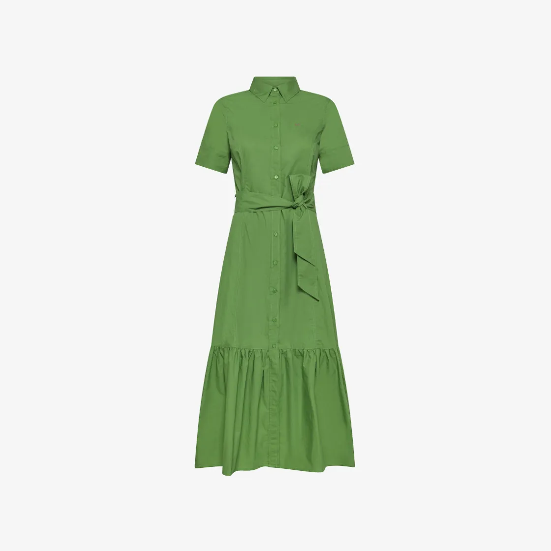 Discount Abito chemisier in cotone verde oliva Donna Abiti