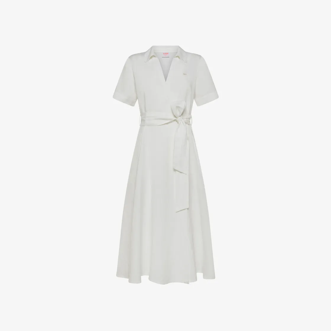 Discount Abito chemisier in lino bianco Donna Abiti