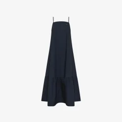Outlet Abito in cotone blu navy Donna Abiti
