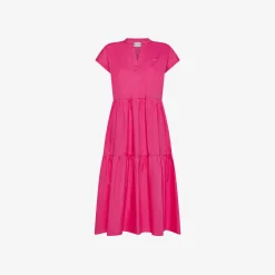 New Abito in cotone fucsia Donna Abiti