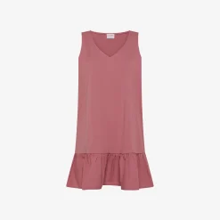 Discount Abito in cotone rosa scuro Donna Abiti