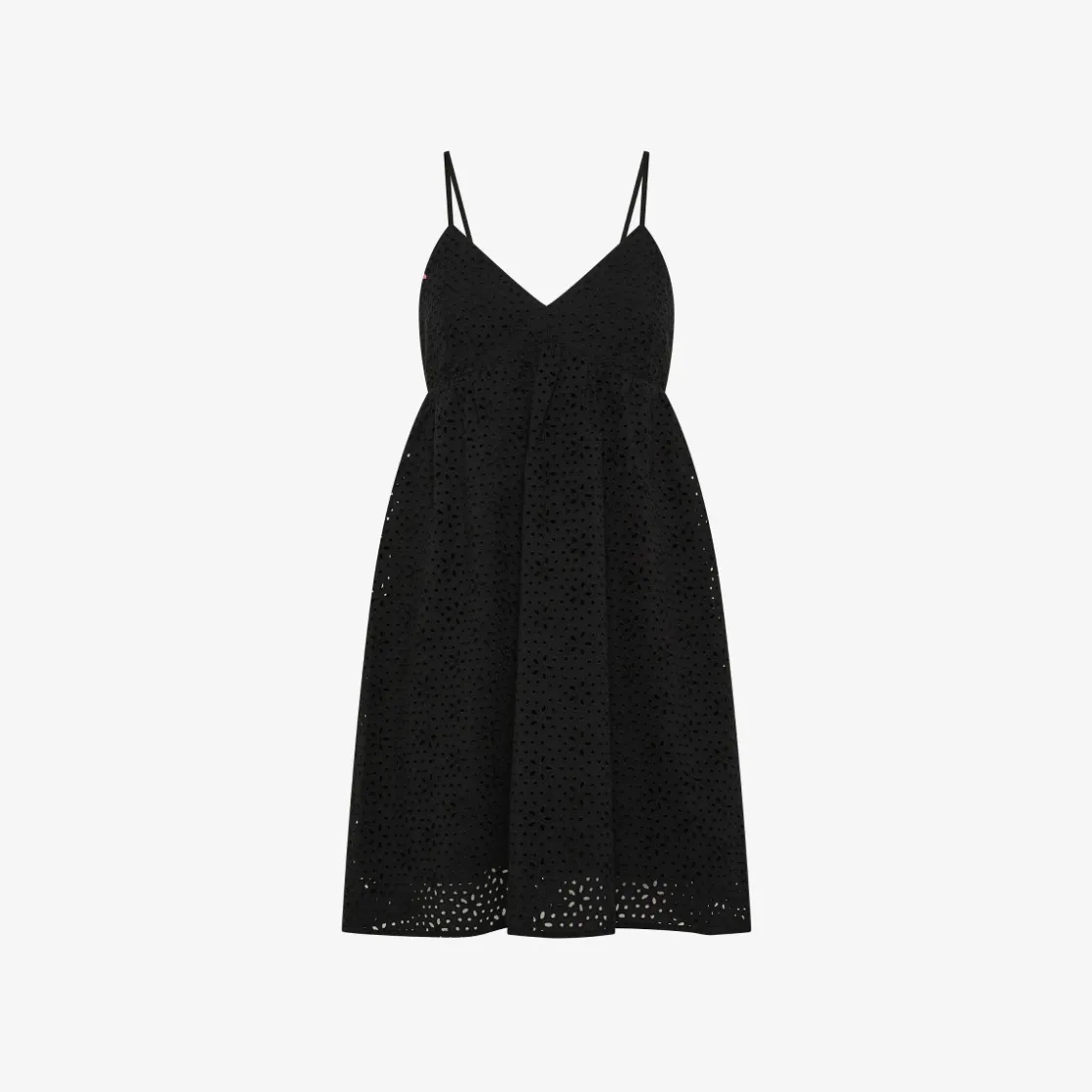 Hot Abito in cotone Sangallo nero Donna Abiti|Beachwear Donna