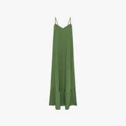 Clearance Abito in cotone verde salvia Donna Abiti