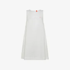 Outlet Abito in lino bianco Donna Abiti|Beachwear Donna