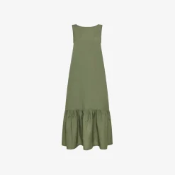 Discount Abito in lino verde salvia Donna Abiti