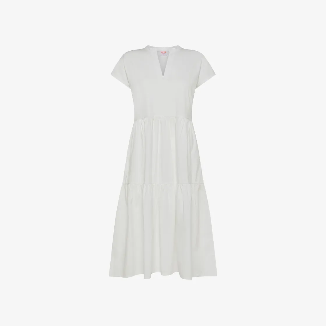 Sale Abito lungo in cotone bianco panna Donna Abiti