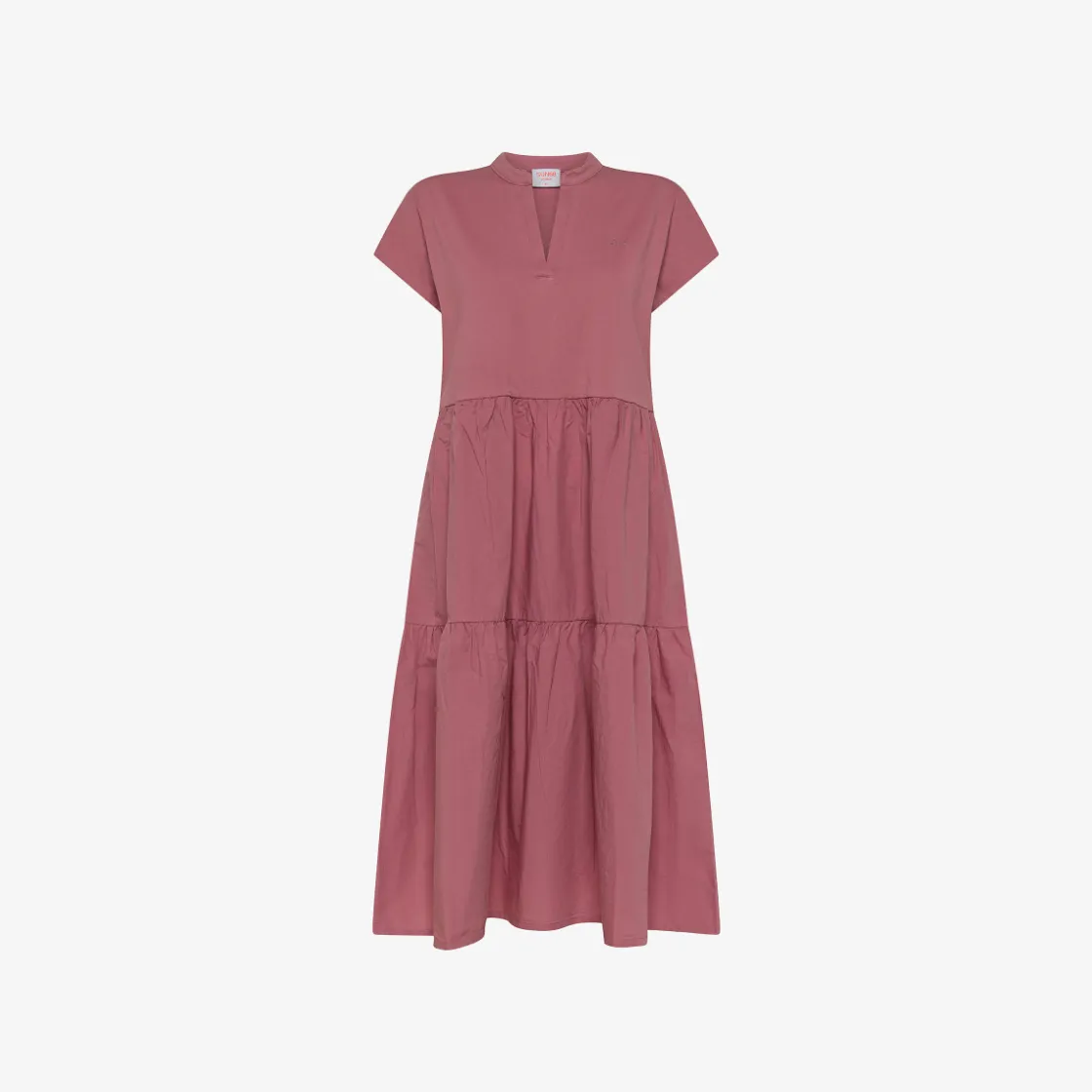 Discount Abito lungo in cotone rosa scuro Donna Abiti