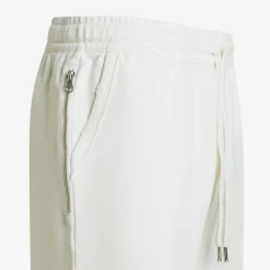 Outlet Bermuda bianco panna in felpa vintage Uomo Pantaloni