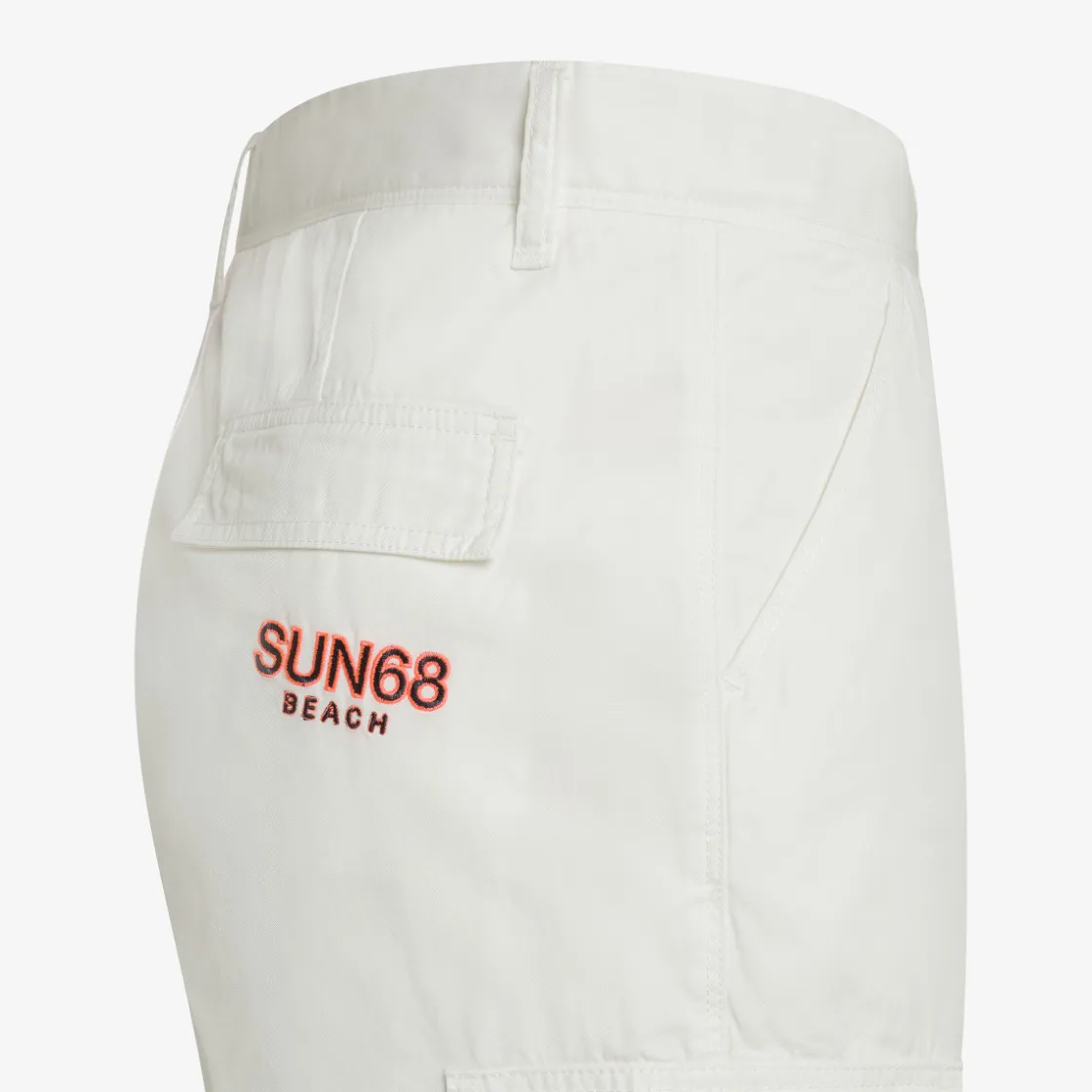 Online Bermuda cargo in cotone bianco panna Uomo Pantaloni|Beachwear Uomo