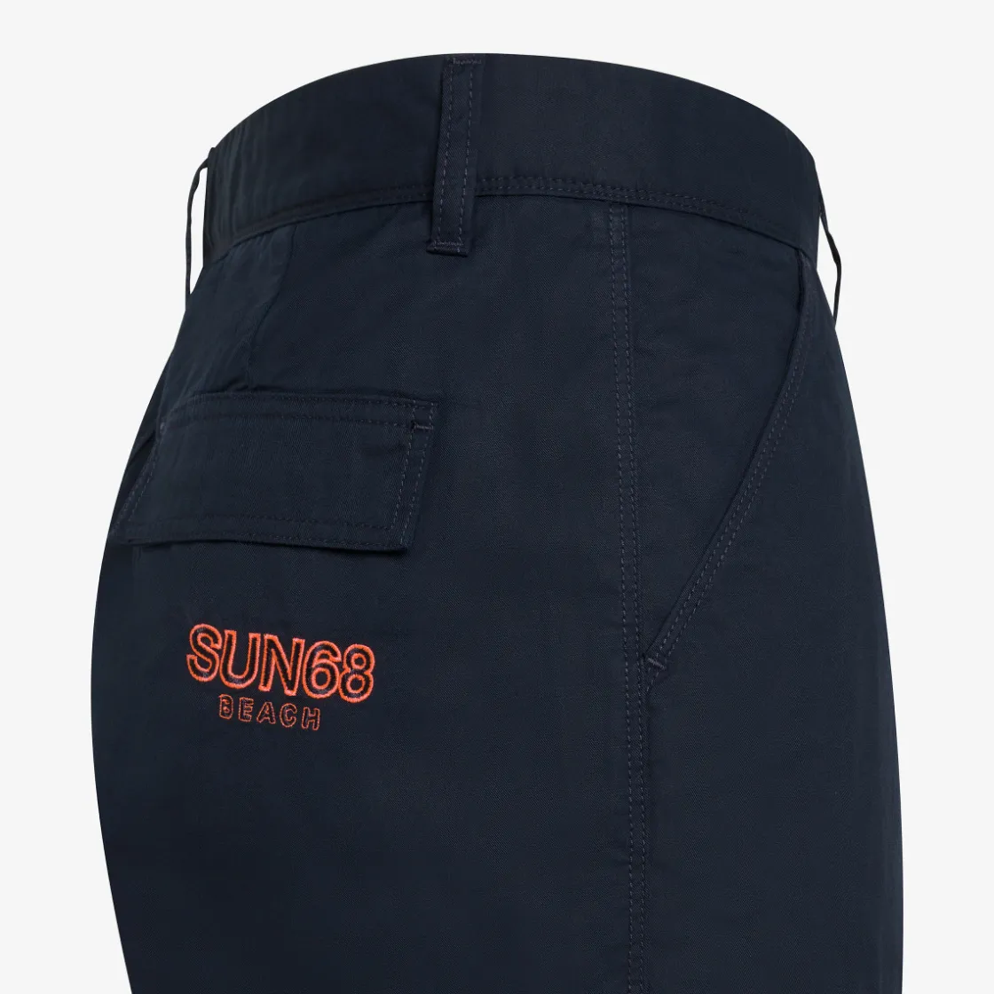 Clearance Bermuda cargo in cotone blu navy Uomo Pantaloni|Beachwear Uomo