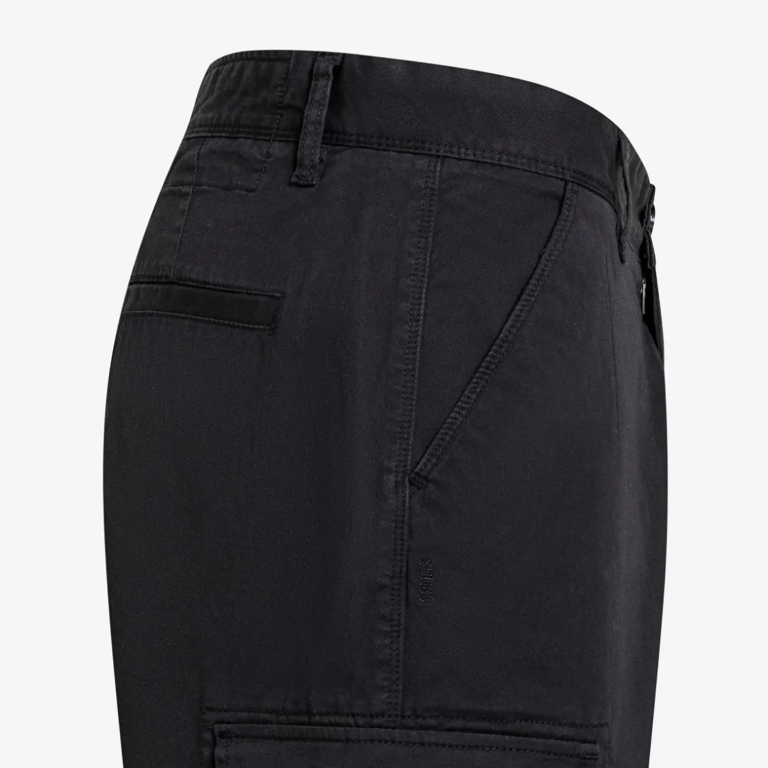 Online Bermuda cargo in cotone nero Uomo Pantaloni