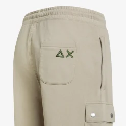 New Bermuda cargo in felpa stone Uomo Pantaloni