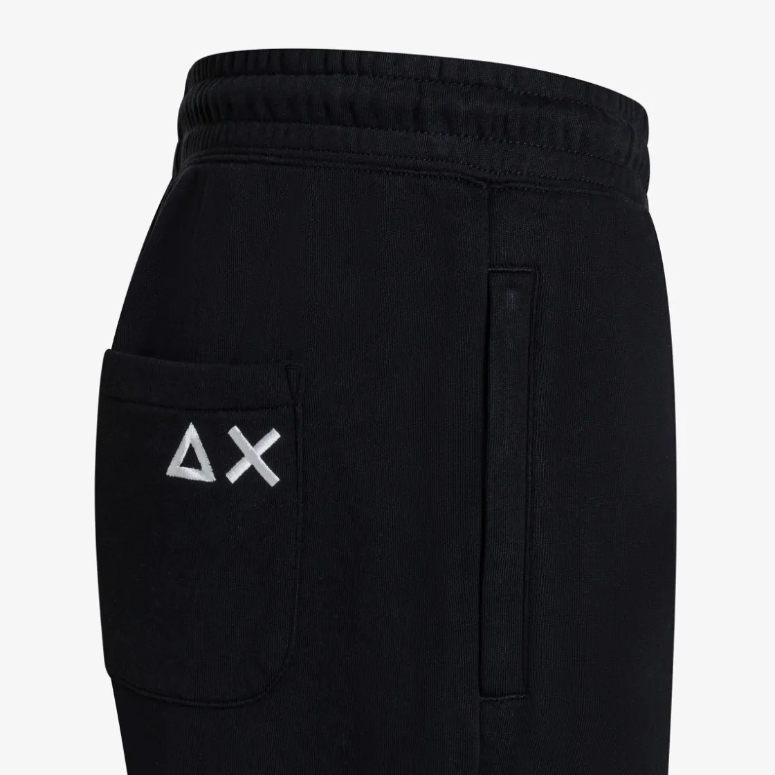 Sale Bermuda cargo nero in felpa Uomo Pantaloni|Felpe