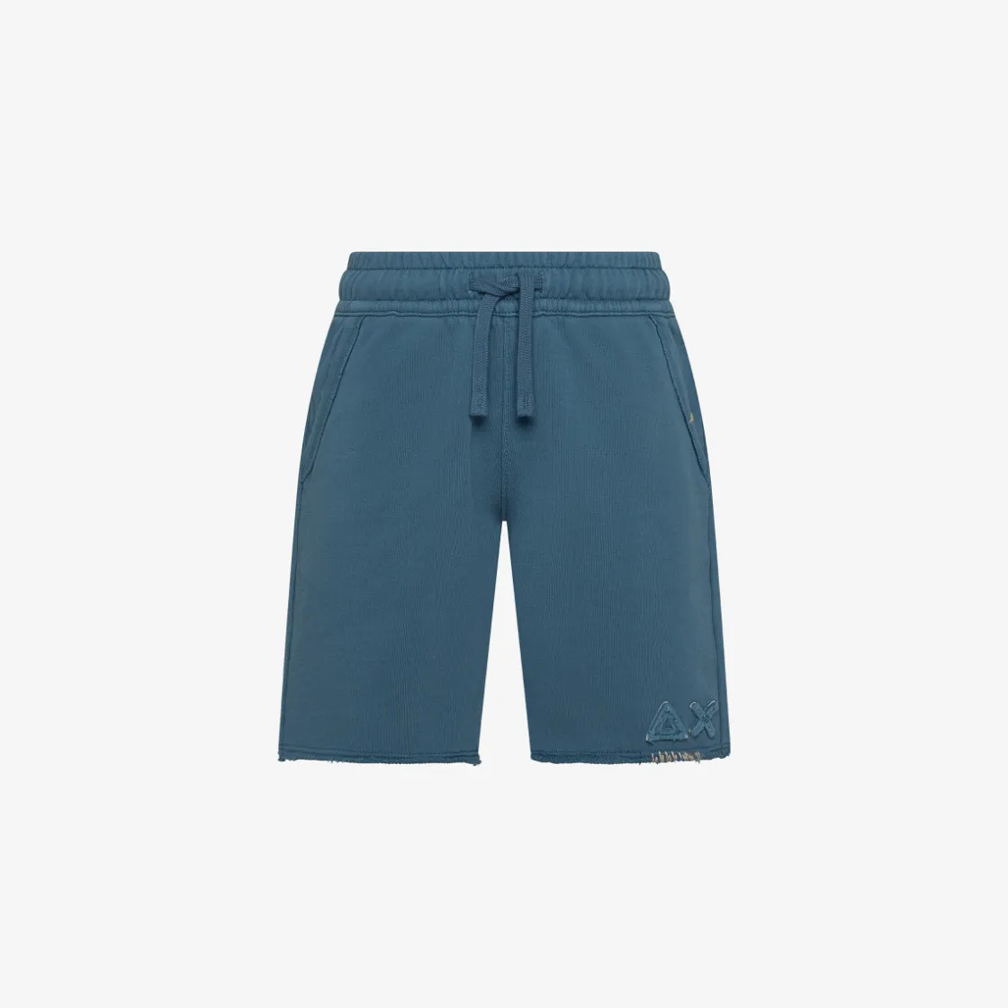 Outlet Bermuda in felpa di cotone avio scuro Bambino Pantaloni|Felpe