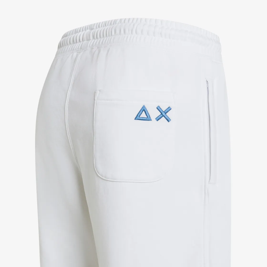 Clearance Bermuda in felpa di cotone bianco panna Uomo Pantaloni|Felpe