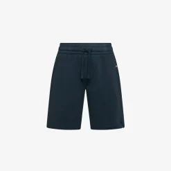 Fashion Bermuda in felpa di cotone blu navy Bambino Pantaloni|Felpe