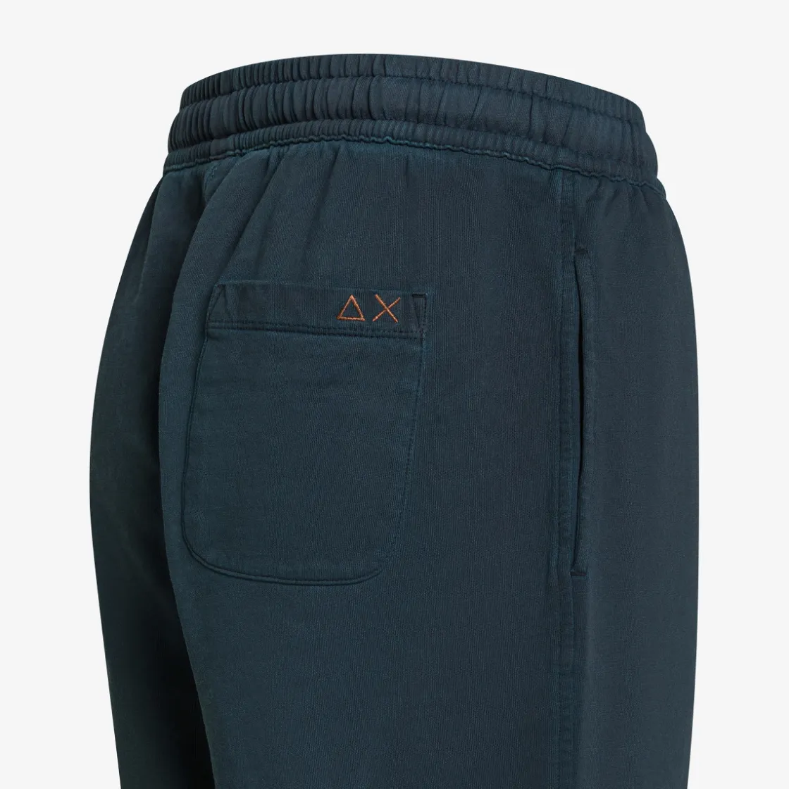 Online Bermuda in felpa di cotone blu navy Uomo Pantaloni|Beachwear Uomo