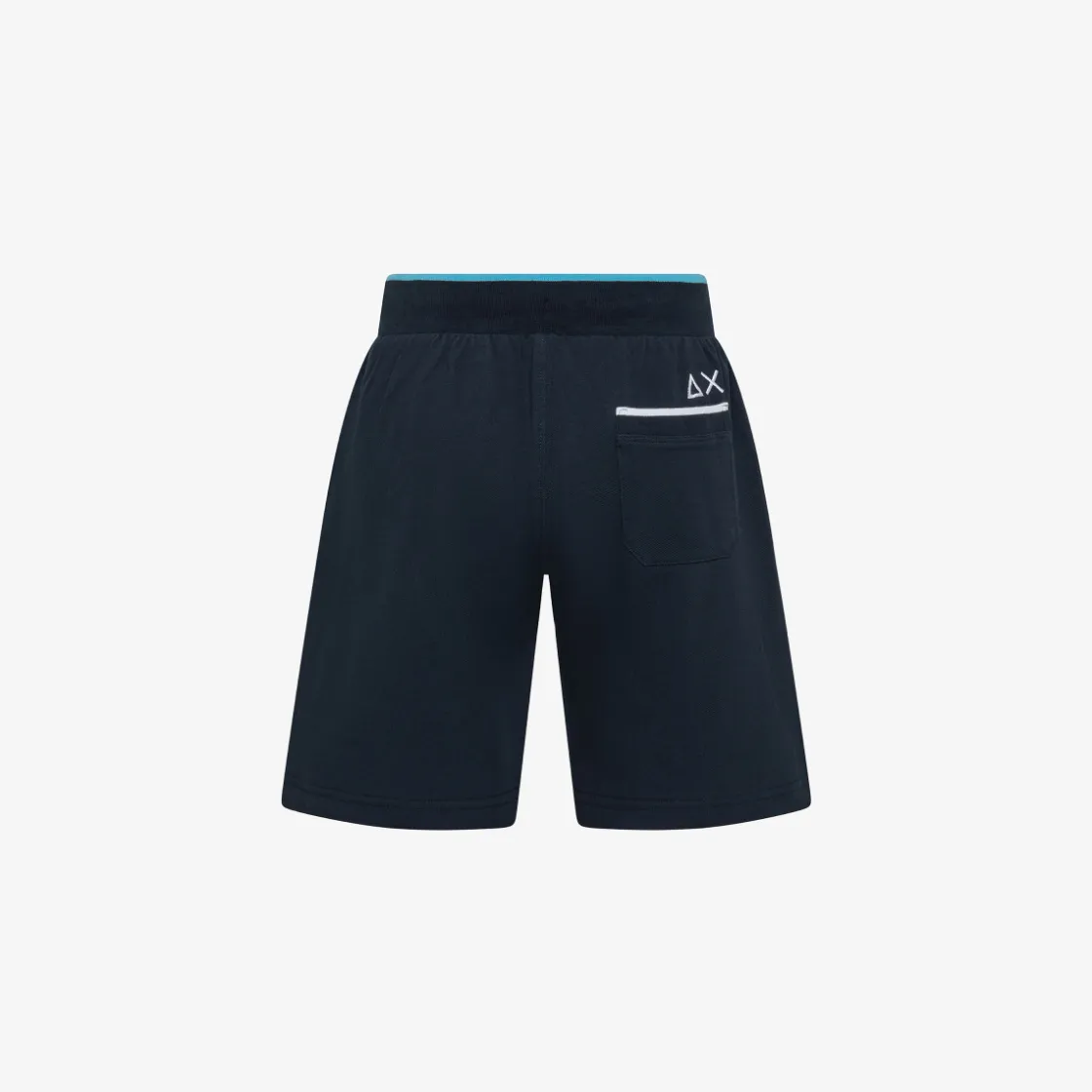 Online Bermuda in piquet di cotone blu navy Bambino Pantaloni|Felpe
