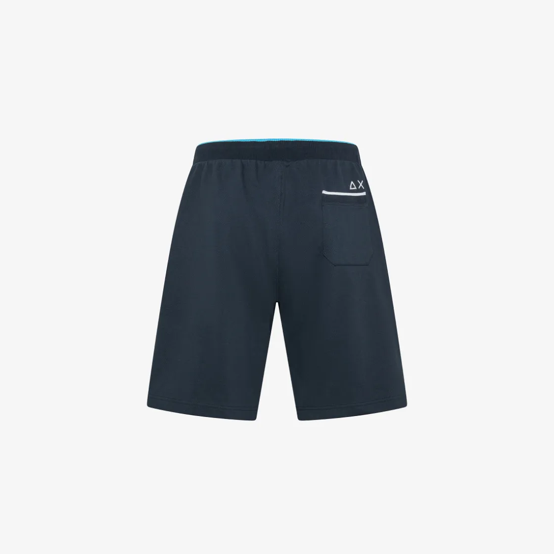 New Bermuda in piquet di cotone blu navy Uomo Pantaloni