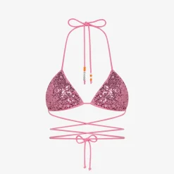 Clearance Bikini con paillettes fucsia Donna Costumi Donna