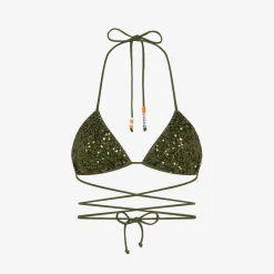 Hot Bikini con paillettes verde scuro Donna Costumi Donna