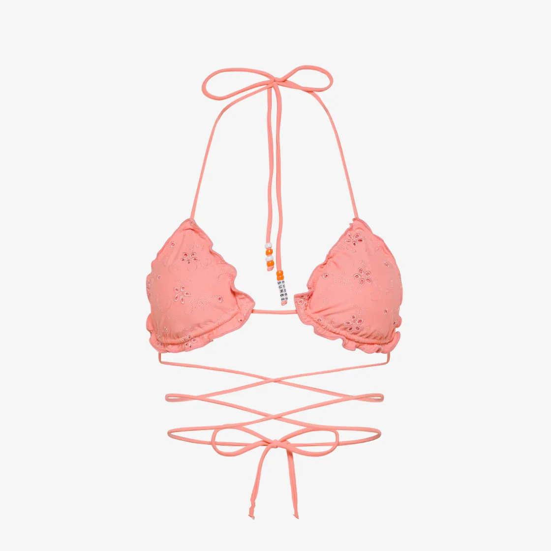 Outlet Bikini in nylon con ricamo rosa fenicottero Donna Costumi Donna