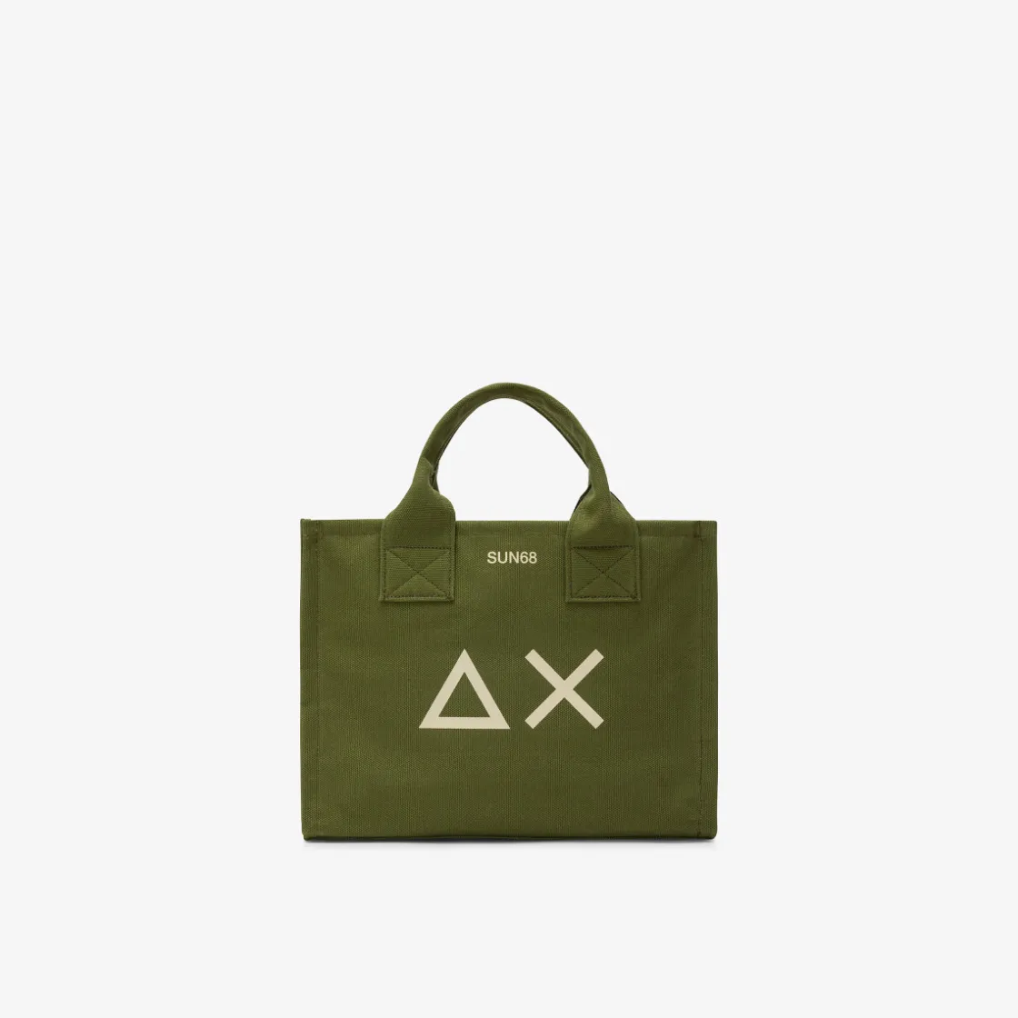 Hot Borsa mare in canvas di cotone verde scuro Donna Accessori Donna|Borse