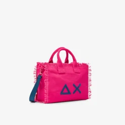 New Borsa mare in canvas di cotone fucsia Donna Borse|Accessori Donna