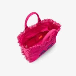 New Borsa mare in canvas di cotone fucsia Donna Borse|Accessori Donna