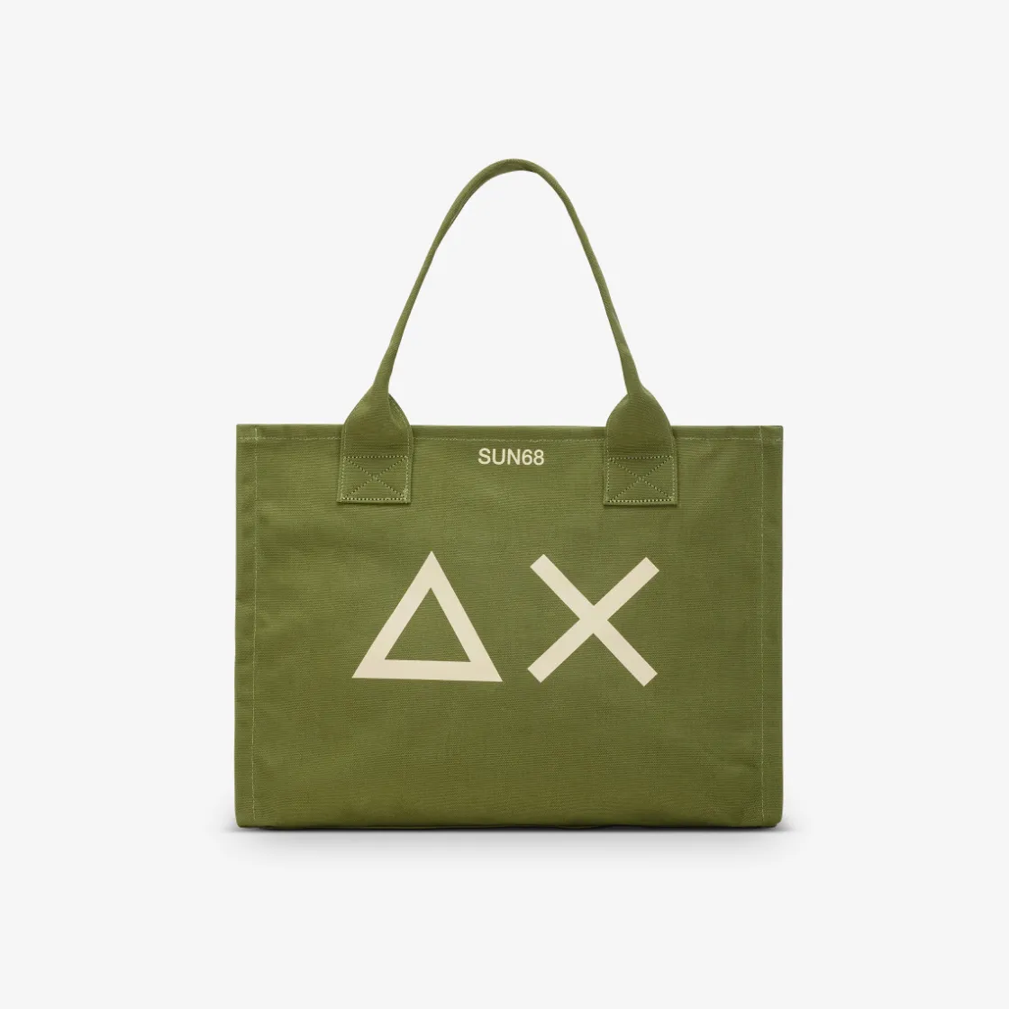 Hot Borsa mare in canvas di cotone verde scuro Donna Accessori Donna