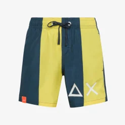 Fashion Boxer mare a righe gialle e blu navy Costumi Bimbo