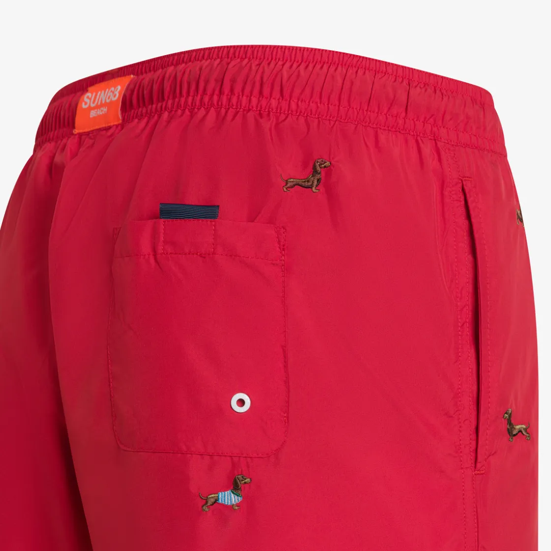 Discount Boxer mare a righe rosse con ricami Uomo Costumi Uomo