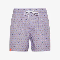 Clearance Boxer mare con stampa lavanda e rossa Uomo Costumi Uomo