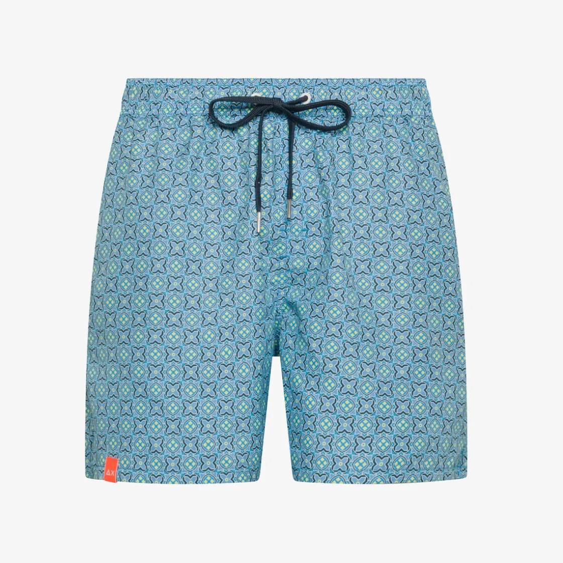 Hot Boxer mare con stampa turchese e avio Uomo Costumi Uomo
