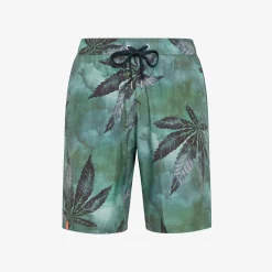 Online Boxer mare con stampa verde militare e nera Uomo Costumi Uomo
