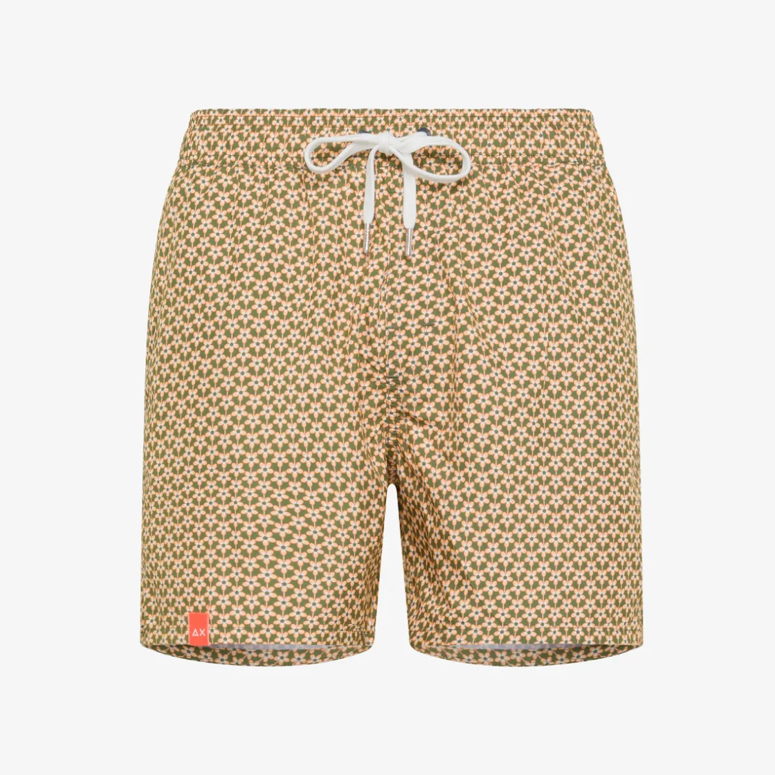 Online Boxer mare con stampa verde scuro e arancio Uomo Costumi Uomo