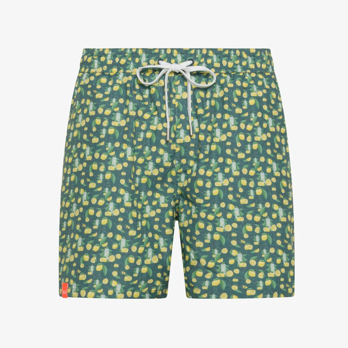 Discount Boxer mare con stampa verde scuro e gialla limone Uomo Costumi Uomo