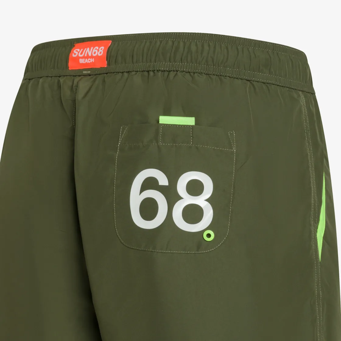 Fashion Boxer mare in nylon verde militare Uomo Costumi Uomo