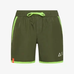 New Boxer mare in nylon verde militare Costumi Bimbo