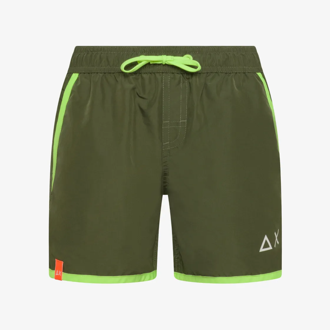 New Boxer mare in nylon verde militare Costumi Bimbo