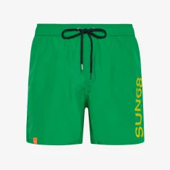 Fashion Boxer mare in nylon verde prato Uomo Costumi Uomo