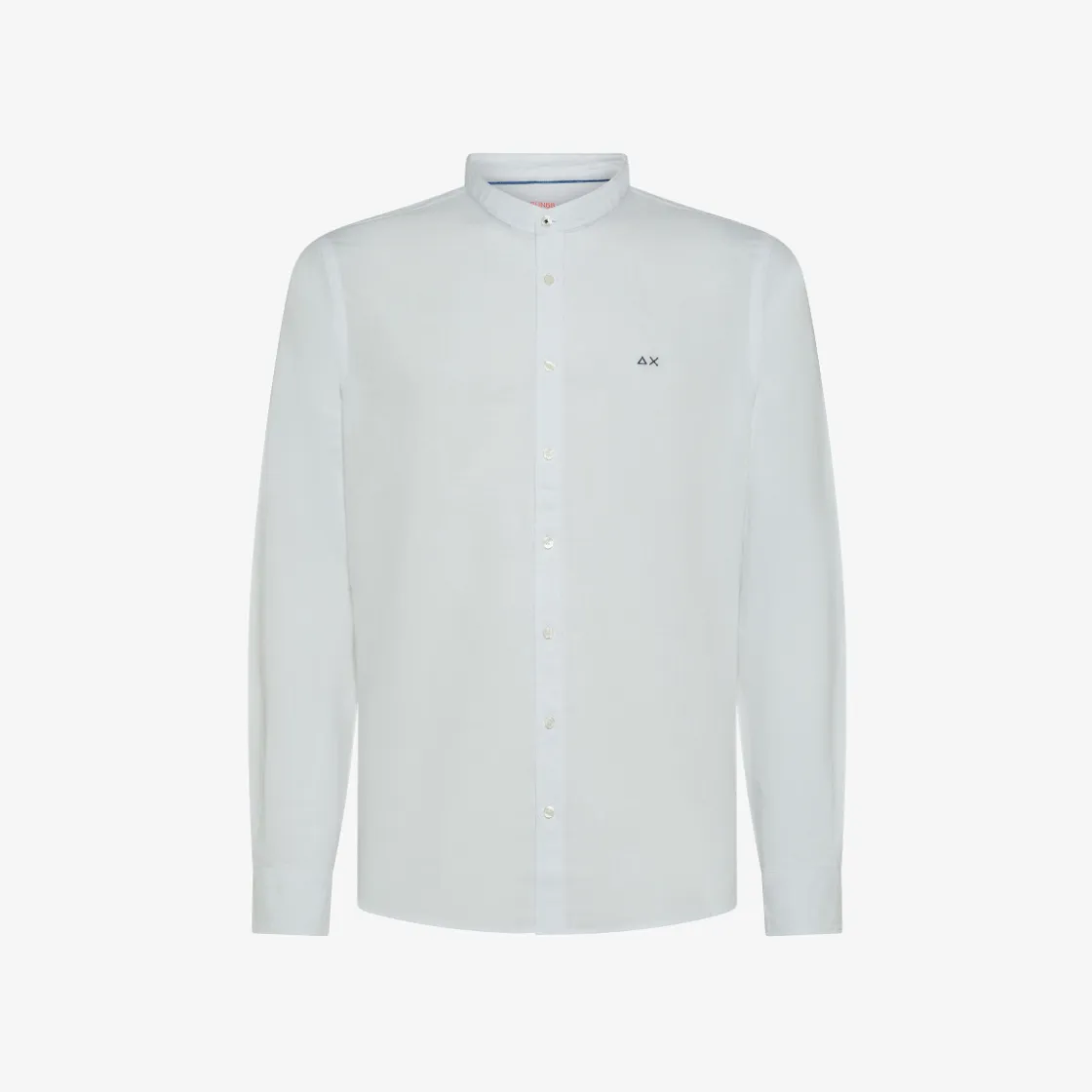 Discount Camicia alla coreana in lino e cotone bianco Uomo Camicie