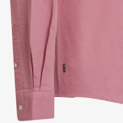 Sale Camicia alla coreana in lino e cotone rosa scuro Uomo Camicie