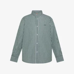 Outlet Camicia a righe bianche e verde scuro Bambino Camicie