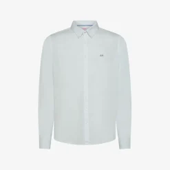 Fashion Camicia button-down in lino e cotone verde scuro Uomo Camicie