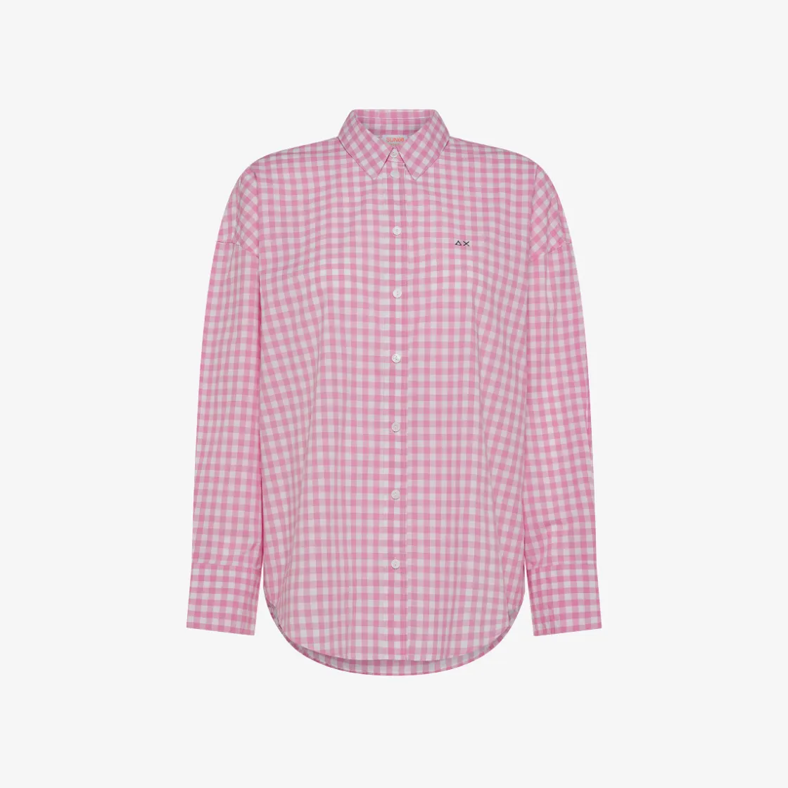 Hot Camicia in cotone check fucsia e bianco Donna Camicie