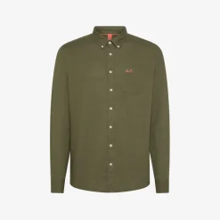 Best Camicia in lino e cotone a righe bianche e grigio scuro Uomo Camicie