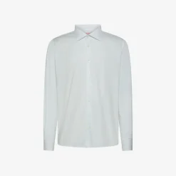 Discount Camicia in popeline di cotone bianco Uomo Camicie