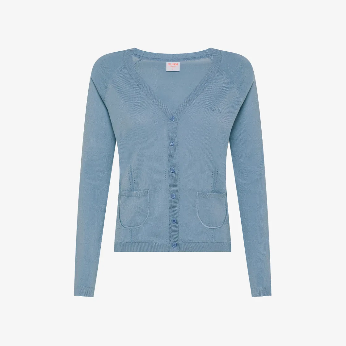 New Cardigan avio in maglia con bottoni Donna Maglie