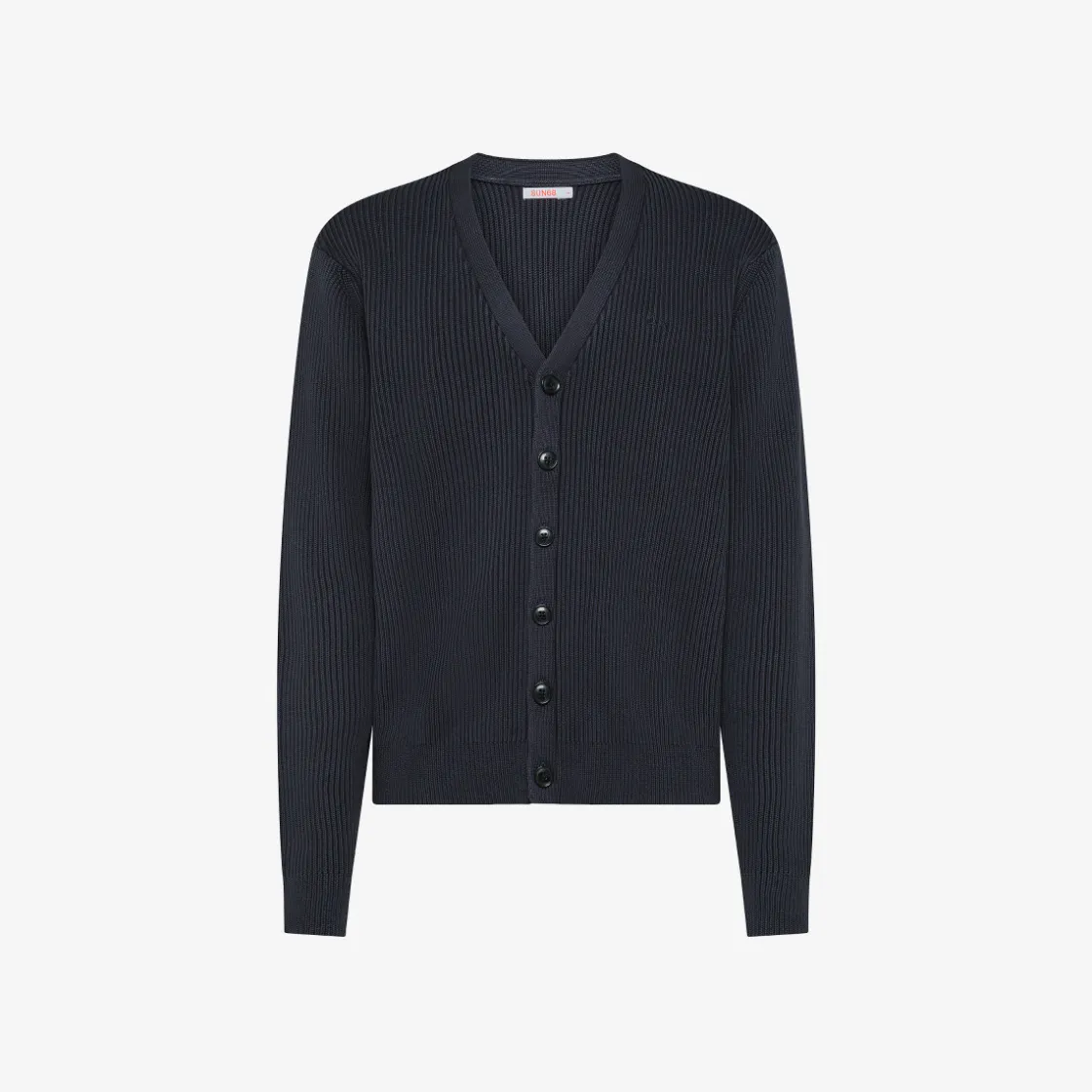 Sale Cardigan in cotone a coste blu navy Uomo Maglie